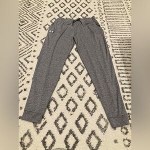 women undwr armour size m black white grey silver stripe sweatpants pants jogger